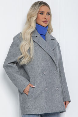 Пальто Я в теме (серое) Б12484-7 - Lt collection фото 7