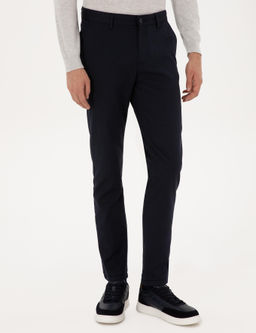 Lacivert Slim Fit Kanvas Pantolon - Pierre cardin фото 2