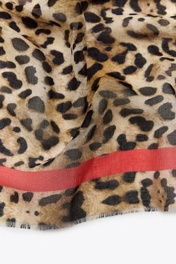ANIMAL PRINT MODAL SCARF - Zara фото 3