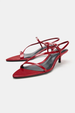 SANDALIA KITTEN PIEL / Rojo - Zara фото 4