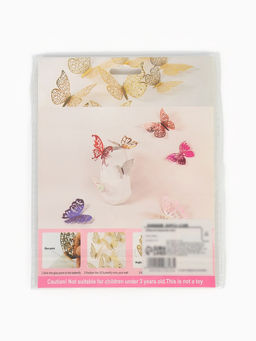 Топпер для торта Бабочки, 12 штук, голография, золотой