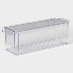 Контейнер для холодильника с крышкой IDEA, 10×30×10 см, пластик, прозрачный