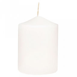 Свеча "Столбик" д6см, h8,5см, белый, парафин, время горения 12ч, 180гр (Россия)