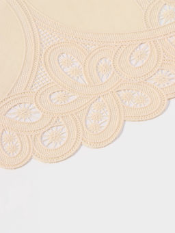 Цена за 12 шт. Салфетка ажурная «Цветок», d=38 см, бежевая