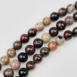 Бусины для украшений Окаменелое дерево (45 бусин) 38 см