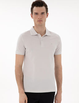A__k Gri Slim Fit %100 Pamuk Polo Yaka Basic Ti__rt - Pierre cardin фото 3