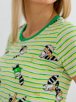 Пижама женская из футболки и бридж из кулирки Локки зеленый - Амадель фото 5