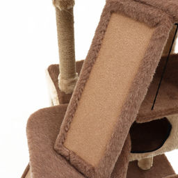 Комплекс для кошек, 77×90×163 см, разборный, с когтеточкой, 8 уровней, бежевый