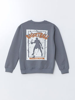 Bisiklet Yaka Bask?l? Erkek ?ocuk Sweatshirt - Waikiki фото 2