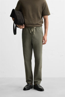 COMFORT FIT JOGGER WAIST TROUSERS - Zara фото 19