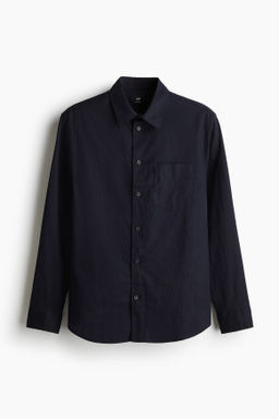 Camisa en mezcla de lino Regular Fit
