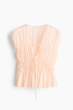 Blusa de algod?n con frunces