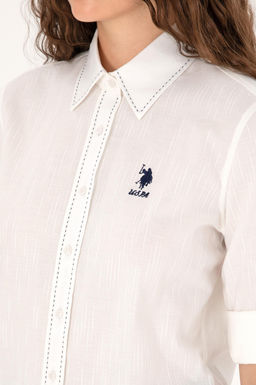 Kad_n Beyaz Uzun Kollu G_mlek Sepette S_rpriz _ndirim - U.s. polo assn фото 7