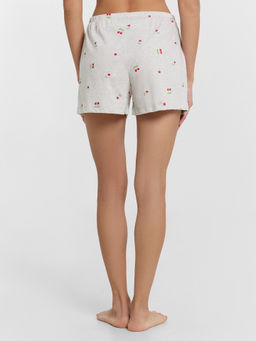 ШОРТЫ ЖЕНСКИЕ вишни на сером меланже 132292 - Mark formelle фото 5