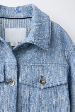 TEXTURED TRUCKER JACKET - Zara фото 3