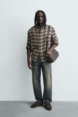 RELAXED FIT CHECK SHIRT - Zara фото 9