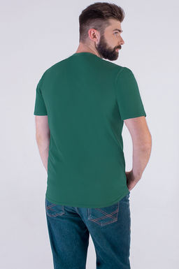 Арт. 67114/6 Футболка мужская однотонная с лайкрой 48-58 (6 шт) Цвет:темно-зеленый - Идеал фото 3