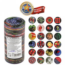 Крышка СКО1-82 Веселый сад, для бытового консервирования, с уплотнителем, жесть электролитического лужения s0,20мм, литография, ТУ 9299-002-03965353-2015, упаковка: термоусадочная пленка (Россия)