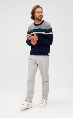 Джемпер P221-15-1711 navy-grey - Primm фото 4