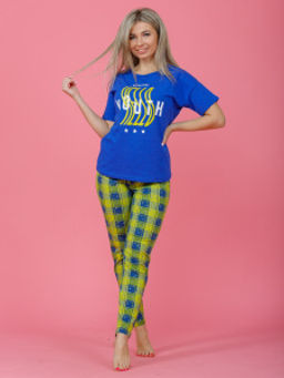 784 Пижама "клетка/звезды"