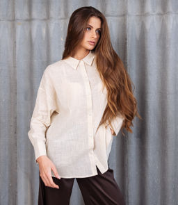Рубашка #ОБШ1458, кремовый - Dommod фото 5