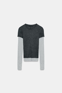 DOUBLE LONG SLEEVE T-SHIRT - Zara фото 3
