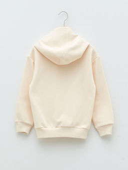 Kap??onlu Bask?l? Uzun Kollu K?z ?ocuk Sweatshirt - Waikiki фото 2