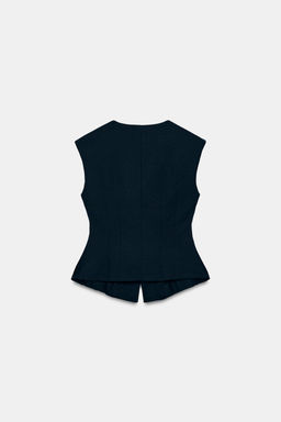 CHALECO INTERLOCK BOTONES / Marino - Zara фото 7