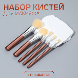 Набор кистей для макияжа PASTEL BLUSH, 5 шт., розовый