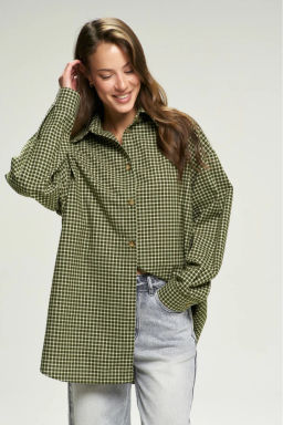 Рубашка Oversized в клетку Green