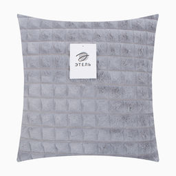 Наволочка декоративная Этель цвет серый 43х43 см , велсофт, полиэстер  фото 5