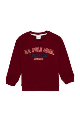 Erkek _ocuk Bordo Bisiklet Yaka Sweatshirt Sepette S_rpriz _ndirim - U.s. polo assn фото 6