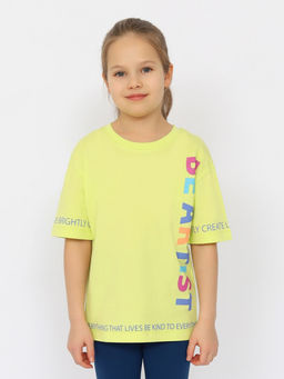CRB wear/CSJG 63756-36-394 Футболка для девочки,лайм/Ex.Cherubino