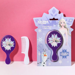 Подарочный набор детский новогодний: расческа для волос и зеркало «Сказка рядом», Холодное сердце