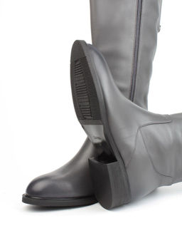 02-FI920-2M DK. GRAY Сапоги зимние женские (натуральная кожа, байка, натуральный мех) - Фабричный китай фото 13