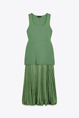 PLEATED KNIT COMBINATION DRESS - Zara фото 8