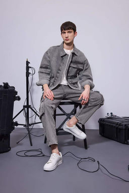 Широкие джинсовые брюки Baggy с нормальной талией и широкими штанинами - Defacto фото 8