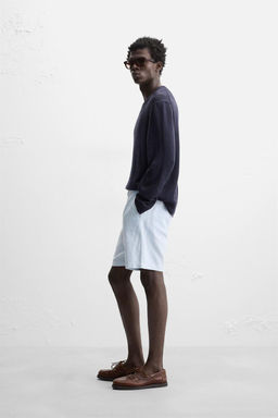 COTTON/LINEN BERMUDA SHORTS - Zara фото 33