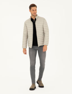 Bej Kapitone Spor Mont - Pierre cardin фото 4