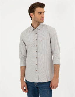 Bej Regular Fit Uzun Kollu G_mlek - Pierre cardin фото 3