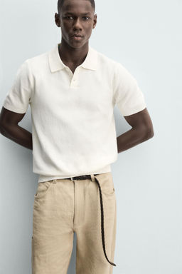 POLO PUNTO REGULAR FIT ESTRUCTURA / Blanco - Zara фото 7
