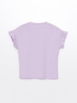 Bisiklet Yaka Bask?l? K?sa Kollu K?z ?ocuk Pijama Tak?m - Waikiki фото 3