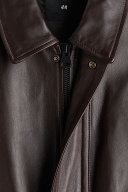 Leather bomber jacket - H&m фото 4