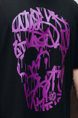 М44 Футболка "Черный/фиолетовый"