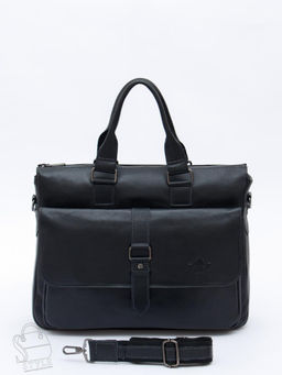 Портфель мужской кожаный 0066Z black Zinimsk