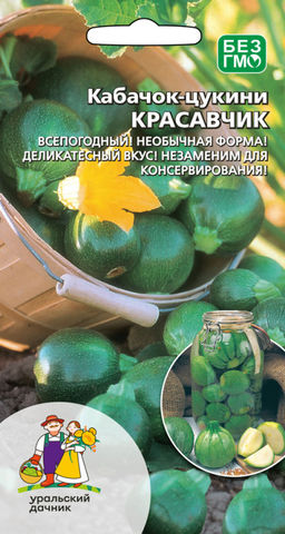 Кабачок КРАСАВЧИК Всепогодный! Необычная форма! Незаменим для консервирования!