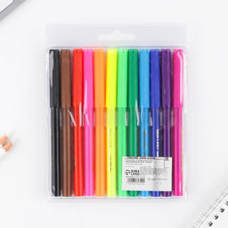 Цена за 2 шт. Фломастеры 12 цветов вентилируемый колпачок с европодвесом