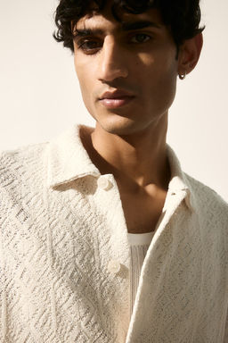 Camisa de punto con estampado calado Regular Fit - H&m фото 2