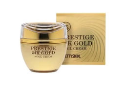 Prestice 24K Gold Snail Cream - Крем для лица премиум омолаживающий с экстрактом улитки и золота, 50 мл