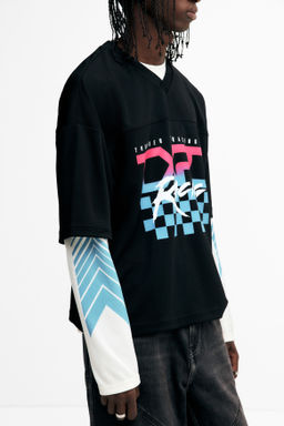 Camiseta de malla con estampado Oversized Fit - H&m фото 4